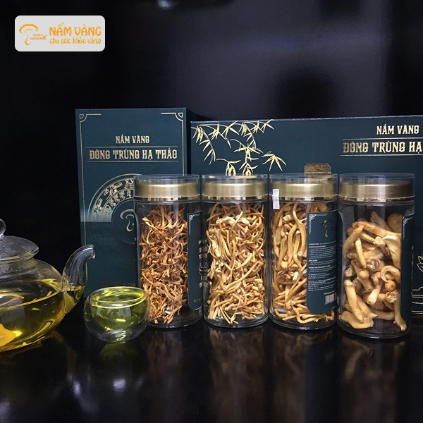 Quy trình đóng gói đông trùng hạ thảo Nấm Vàng