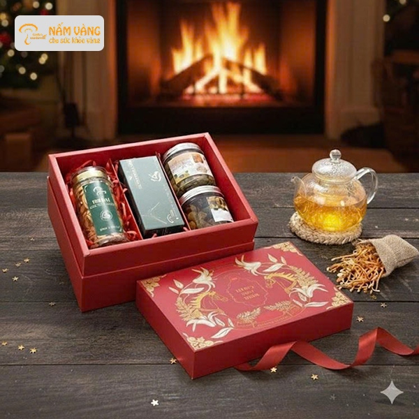 Đông trùng hạ thảo khô trong Combo Hộp Quà Như Ý